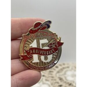 Red Hat Society 15th Anniversary Lapel Pin Extra Large